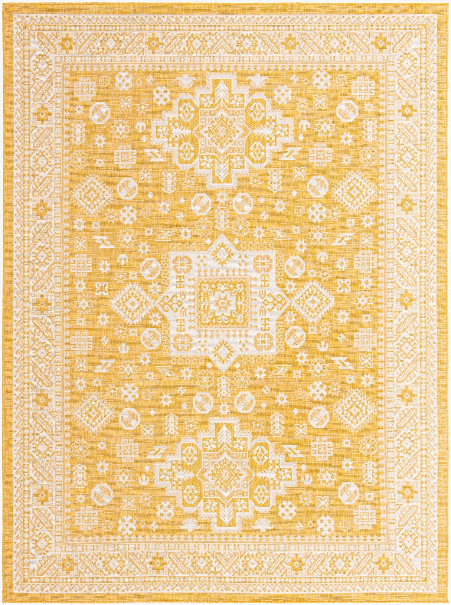 Primary image 9' x 12'  Washable Aztec Indoor / Outdoor Rug