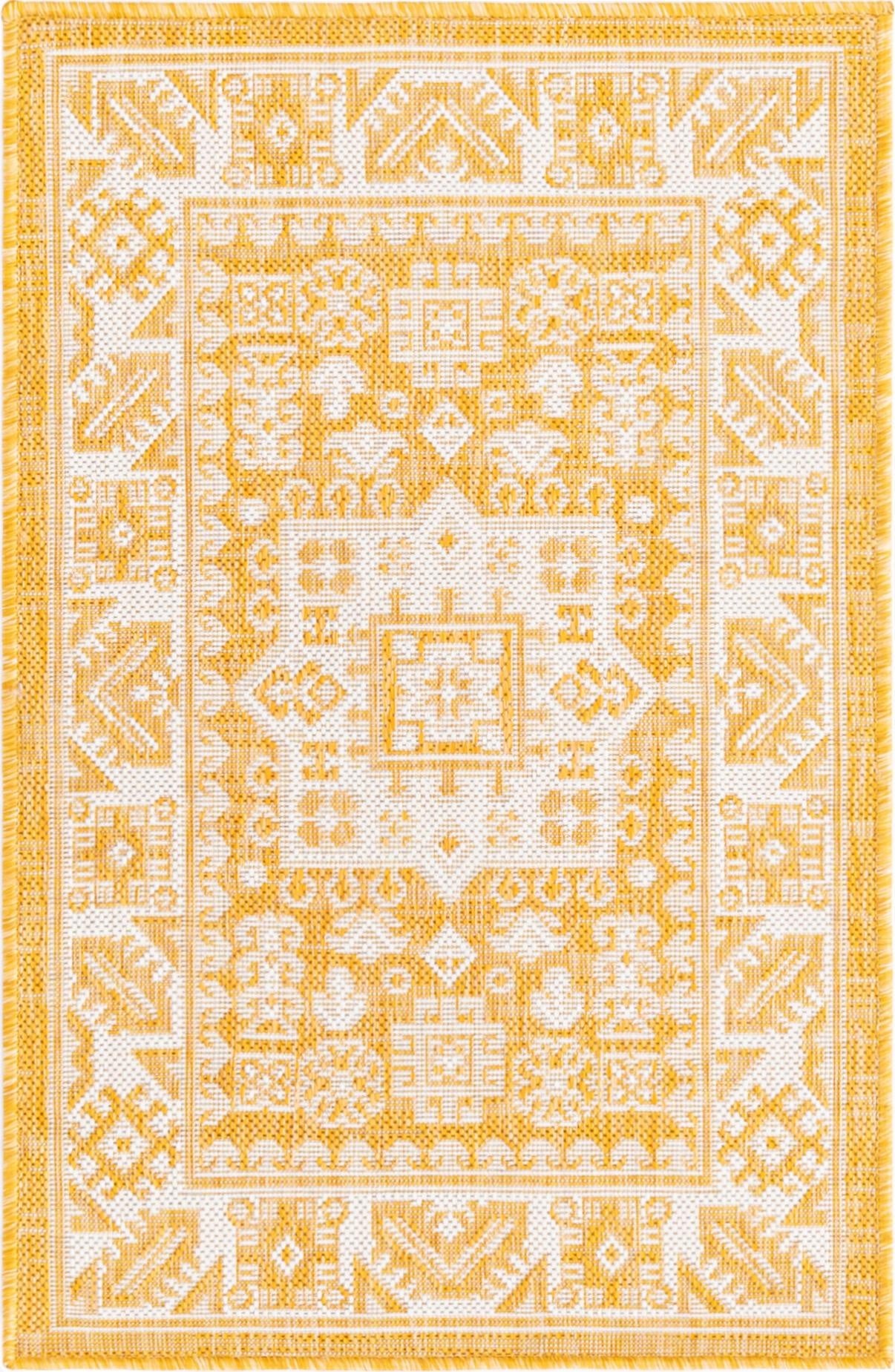 2' x 3'  Washable Aztec Indoor / Outdoor Rug