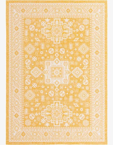 7' 10 x 11' Easy-Clean Aztec Indoor / Outdoor Rug