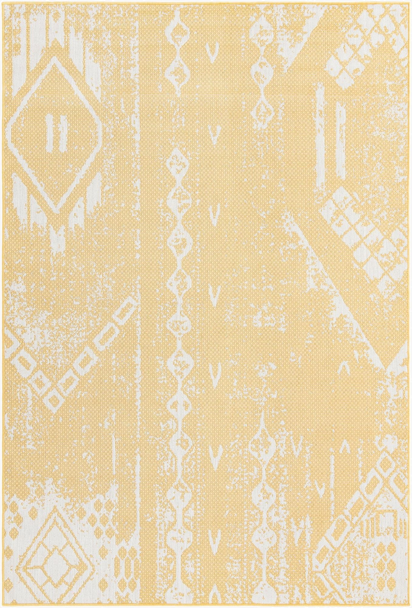 6' x 9'  Washable Bohemian Indoor / Outdoor Rug