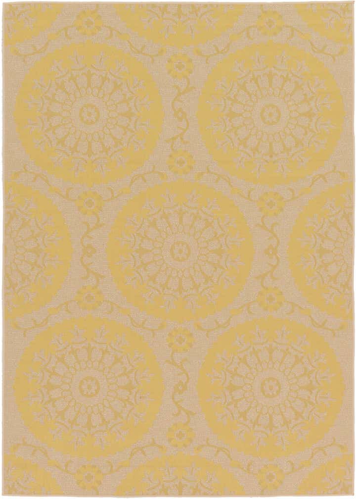 7' x 10' Easy-Clean Botanical Indoor / Outdoor Rug