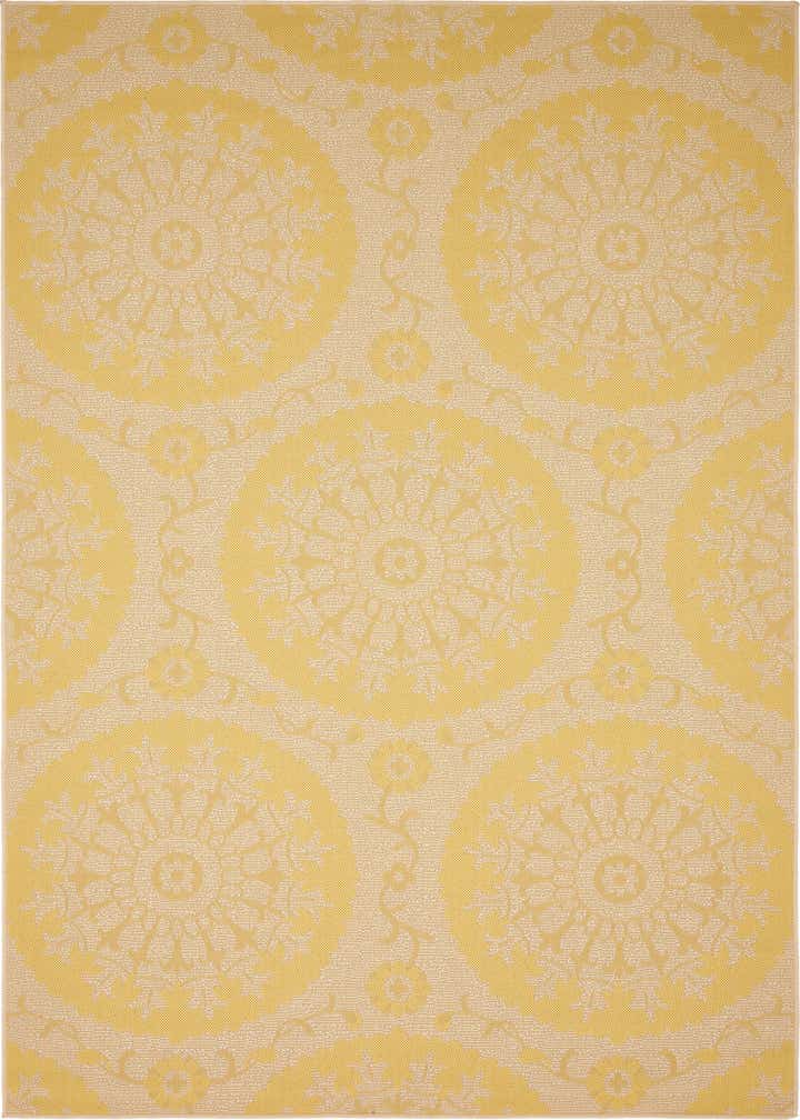 6' x 9' Easy-Clean Botanical Indoor / Outdoor Rug