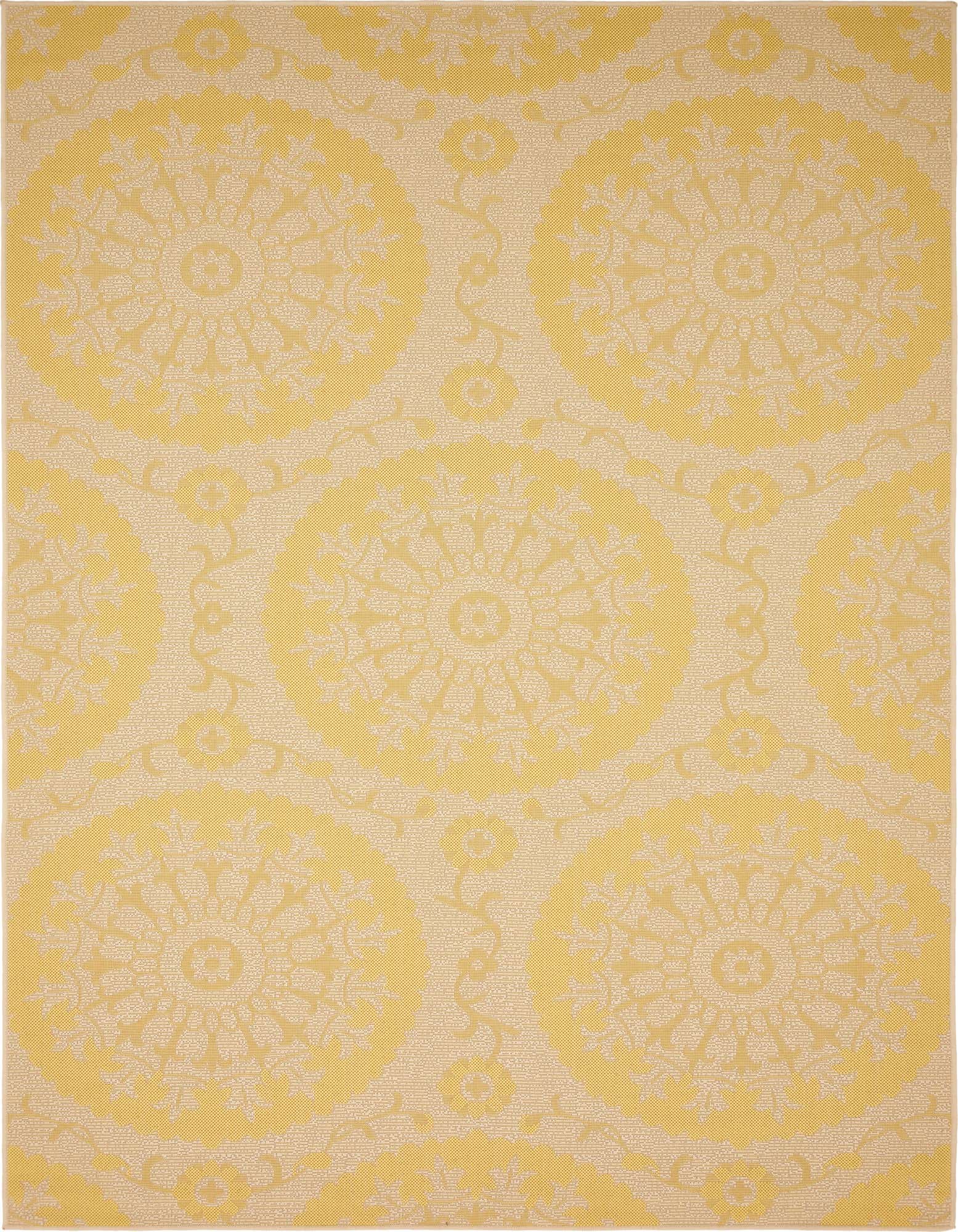 6' x 9' Easy-Clean Botanical Indoor / Outdoor Rug