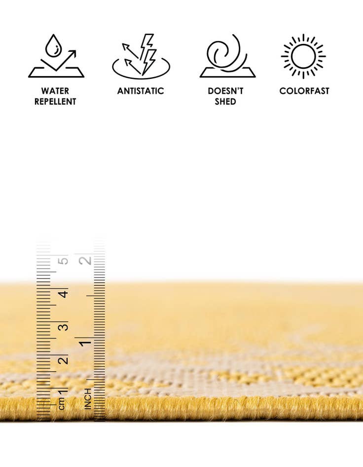 Detail image of 2' x 3' Easy-Clean Botanical Indoor / Outdoor Rug