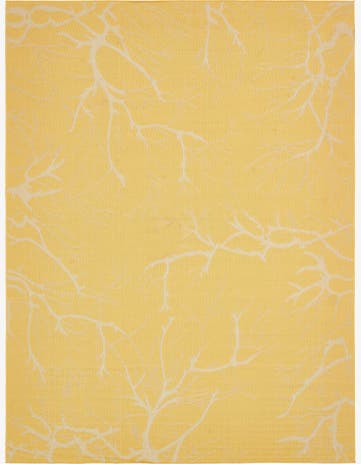 9' x 12' Easy-Clean Botanical Indoor / Outdoor Rug