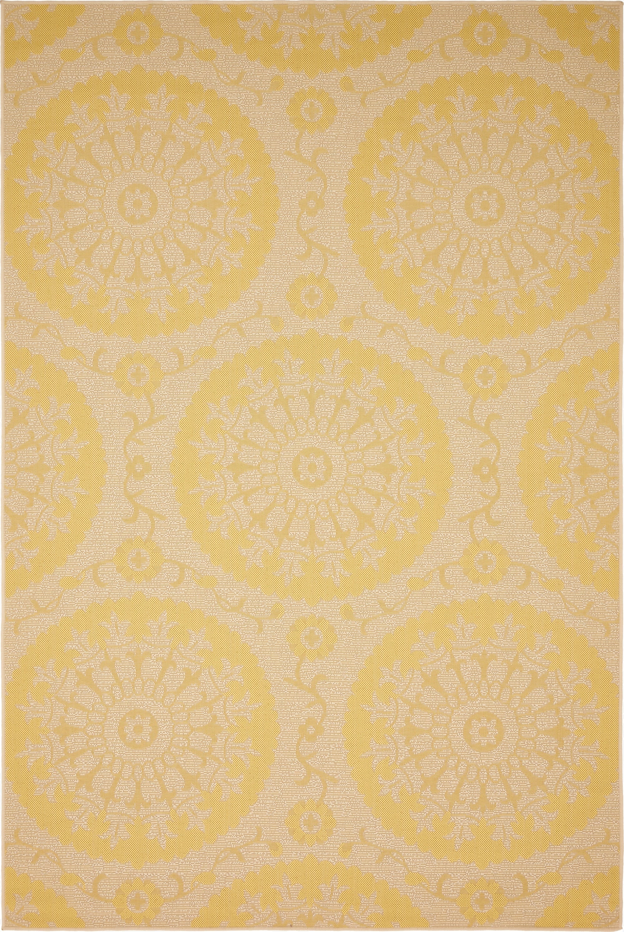 6' x 9'  Washable Botanical Indoor / Outdoor Rug