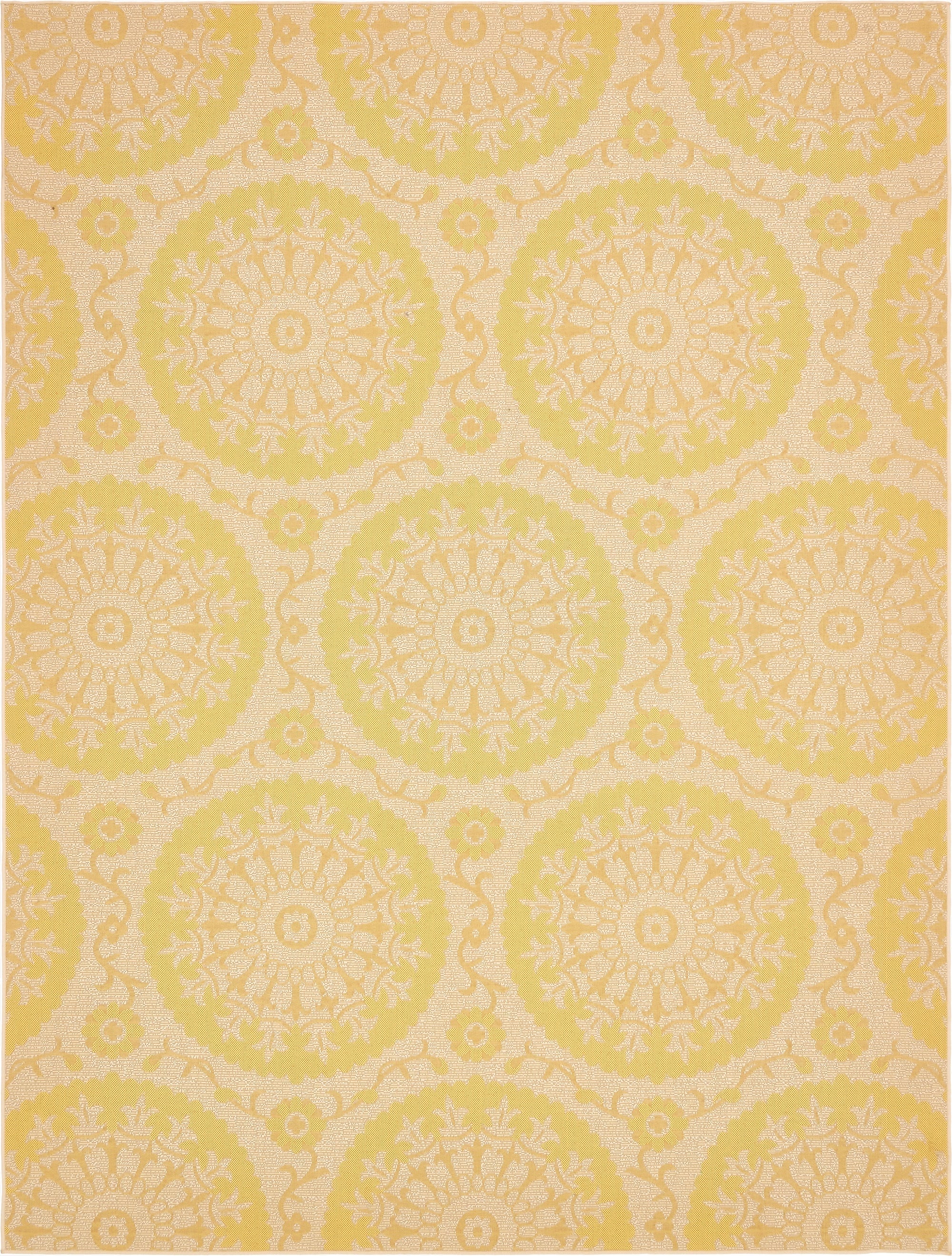 9' x 12'  Washable Botanical Indoor / Outdoor Rug