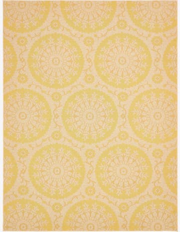 9' x 12' Easy-Clean Botanical Indoor / Outdoor Rug