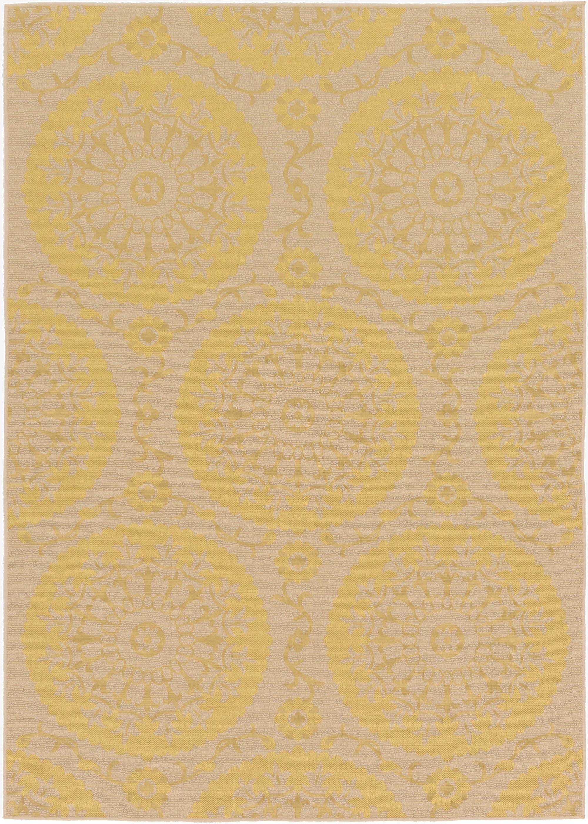 Primary image 7' x 10'  Washable Botanical Indoor / Outdoor Rug