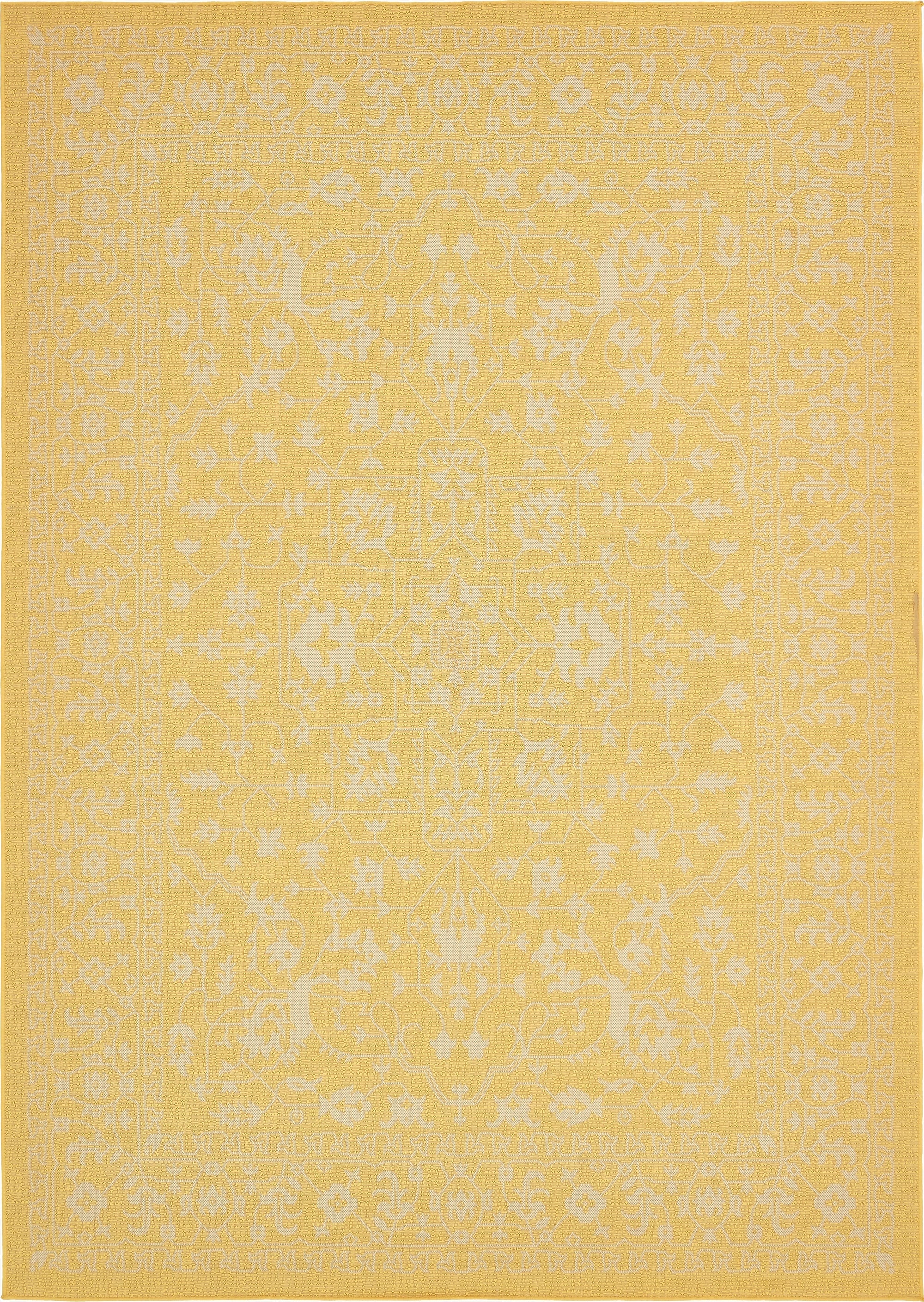 9' x 12'  Washable Botanical Indoor / Outdoor Rug