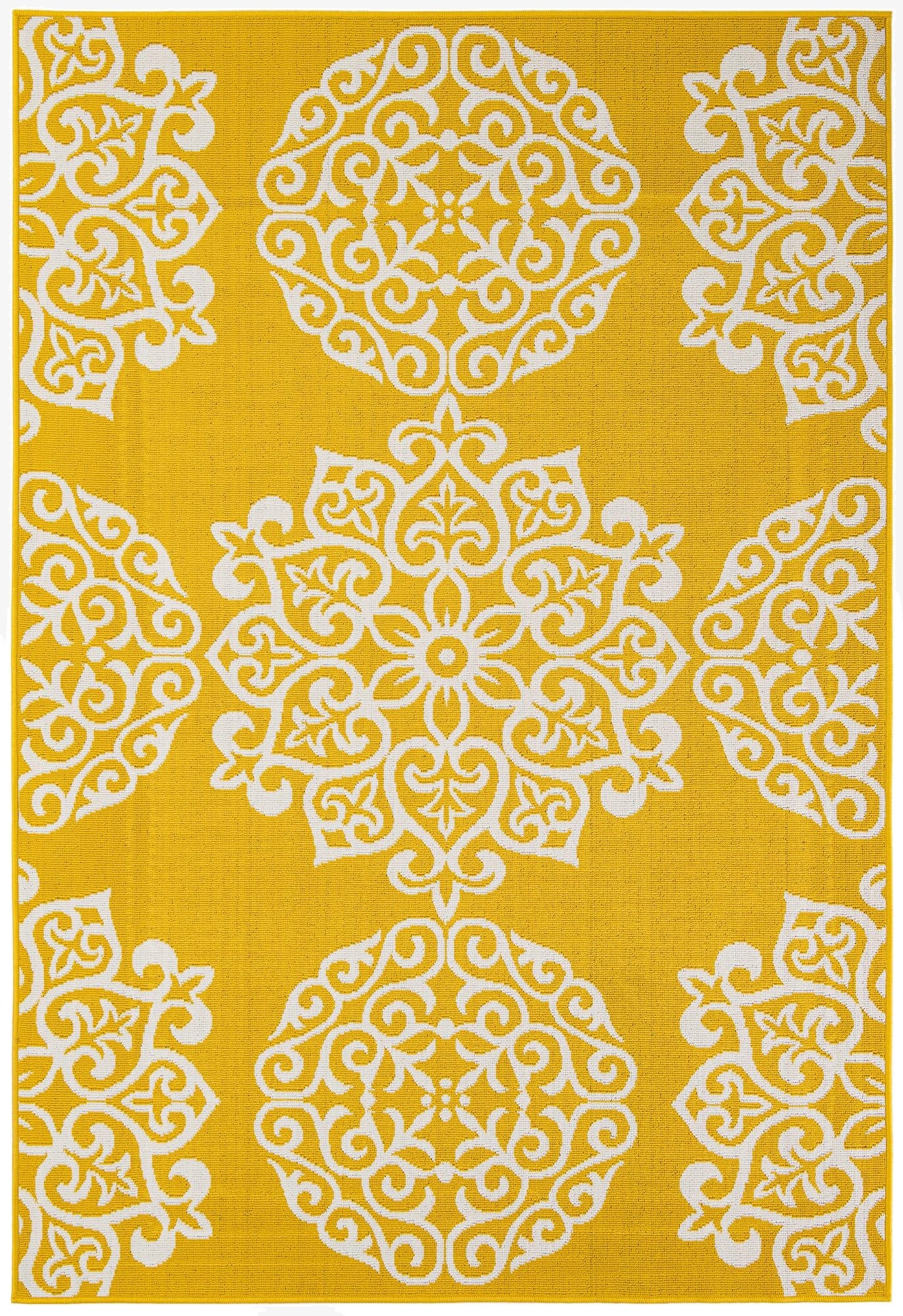  5' 3 x 7' 8  Easy-Clean Botanical Indoor / Outdoor Rug