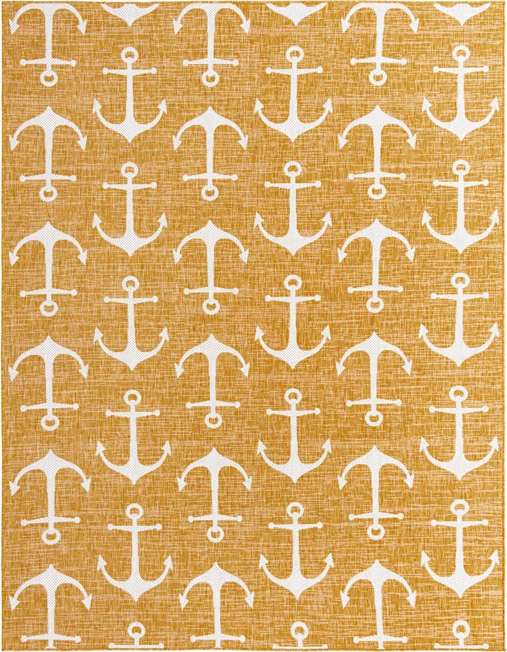 Detail image of 7' 10 x 11' Easy-Clean Coastal Indoor / Outdoor Rug