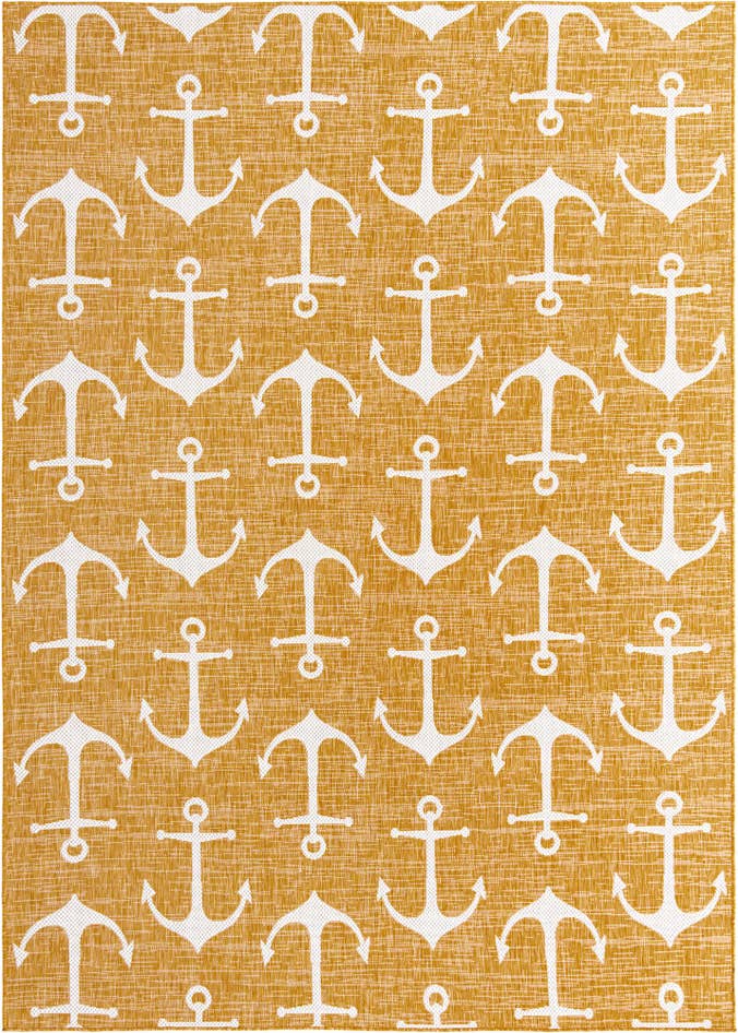 Detail image of 7' 10 x 11' Easy-Clean Coastal Indoor / Outdoor Rug