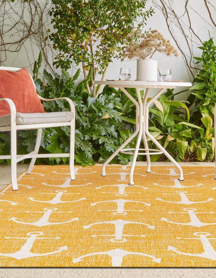 Detail image of 3' x 5' 3  Washable Coastal Indoor / Outdoor Rug