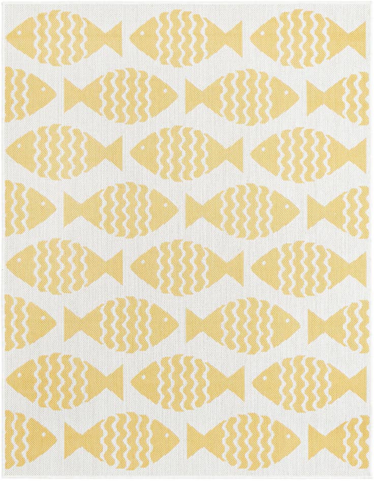 Detail image of 4' 1 x 6' 1 Easy-Clean Coastal Indoor / Outdoor Rug