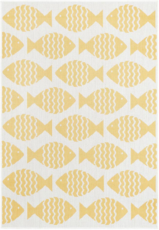 Detail image of 4' 1 x 6' 1 Easy-Clean Coastal Indoor / Outdoor Rug