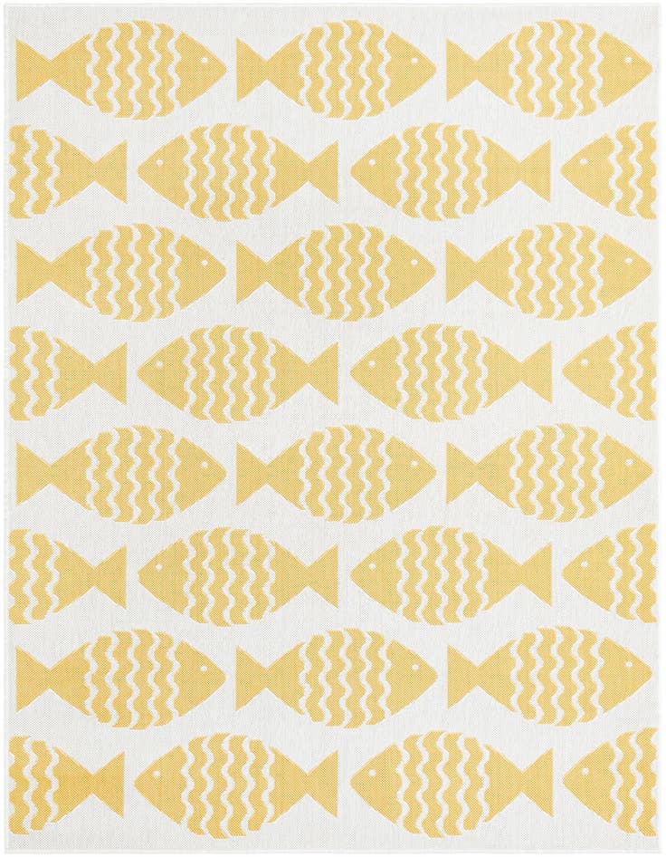 Detail image of 5' 3 x 8' Easy-Clean Coastal Indoor / Outdoor Rug