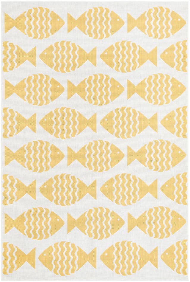 Detail image of 5' 3 x 8' Easy-Clean Coastal Indoor / Outdoor Rug