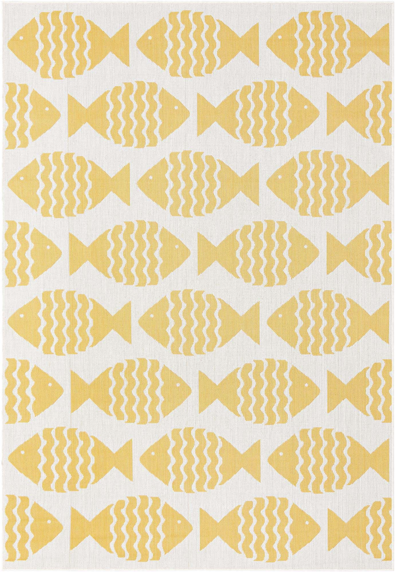 6' 1 x 9' Easy-Clean Coastal Indoor / Outdoor Rug