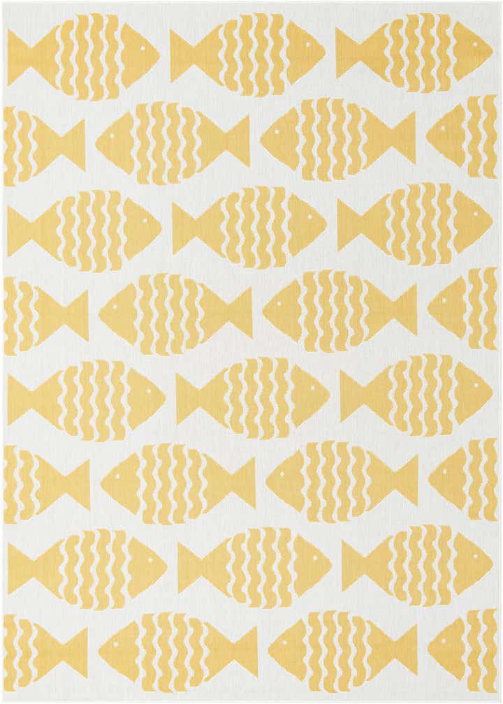 7' 1 x 10' Easy-Clean Coastal Indoor / Outdoor Rug
