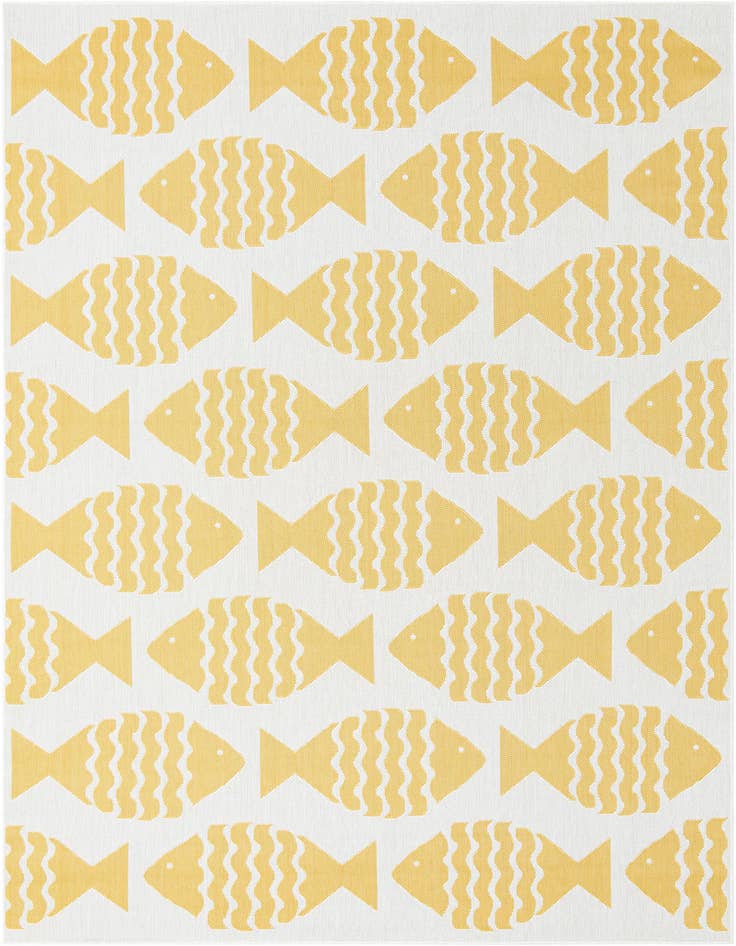 Detail image of 7' 1 x 10' Easy-Clean Coastal Indoor / Outdoor Rug