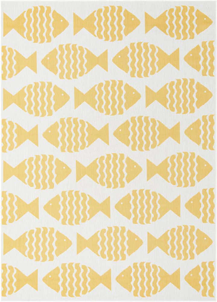 7' 1 x 10' Easy-Clean Coastal Indoor / Outdoor Rug