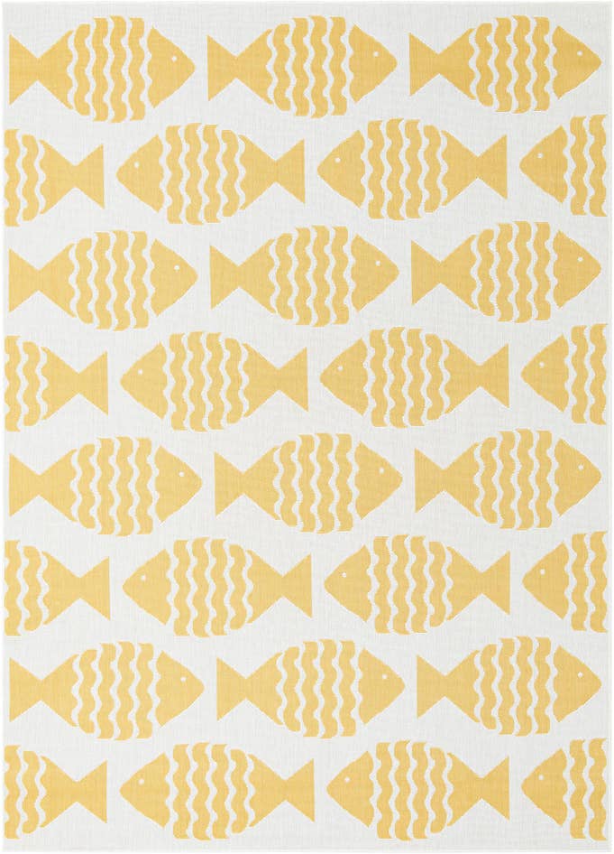Detail image of 7' 1 x 10' Easy-Clean Coastal Indoor / Outdoor Rug