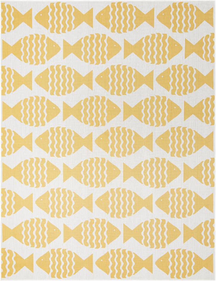Detail image of 9' x 12' Easy-Clean Coastal Indoor / Outdoor Rug