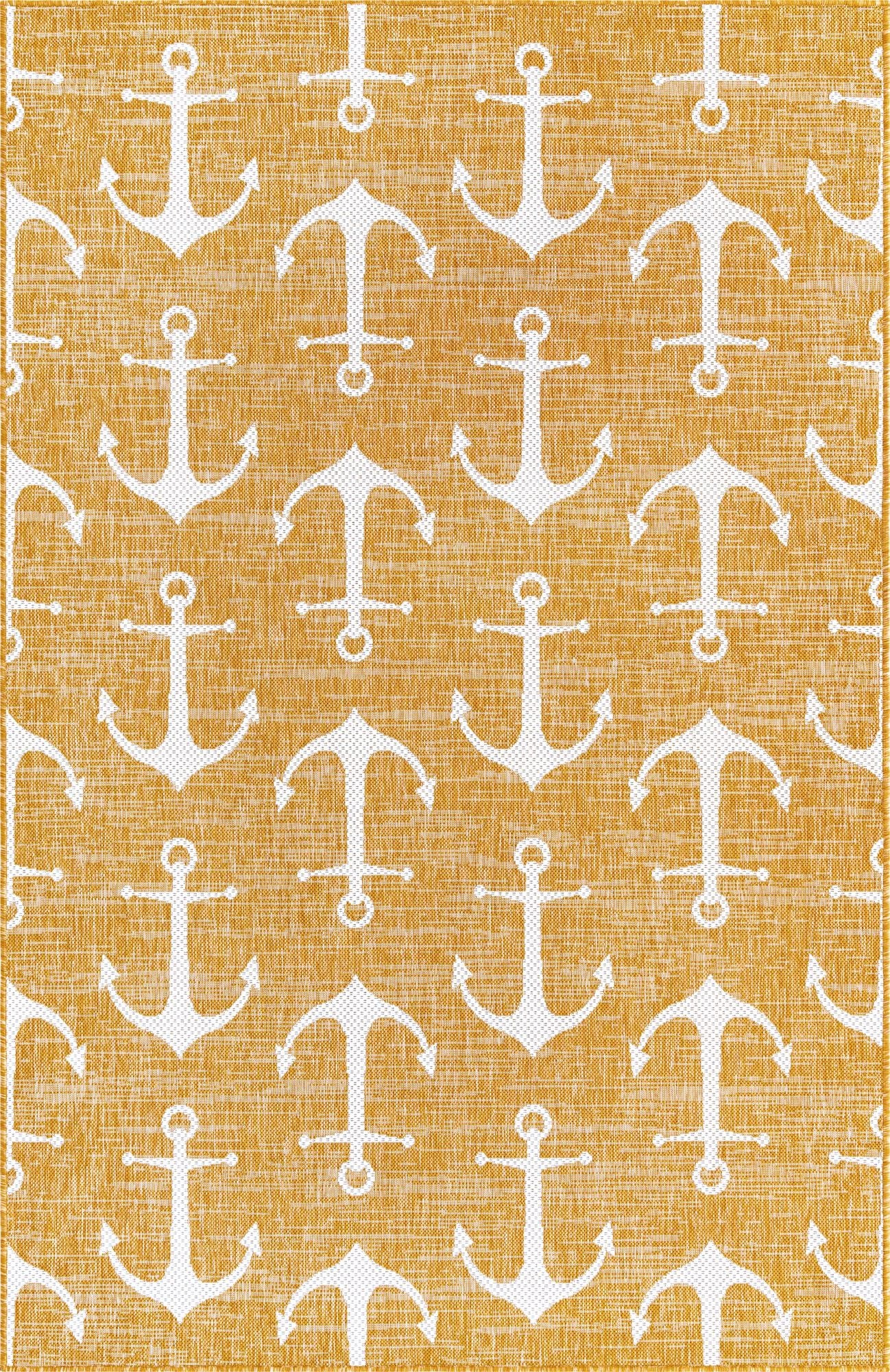 5' 3 x 8'  Washable Coastal Indoor / Outdoor Rug