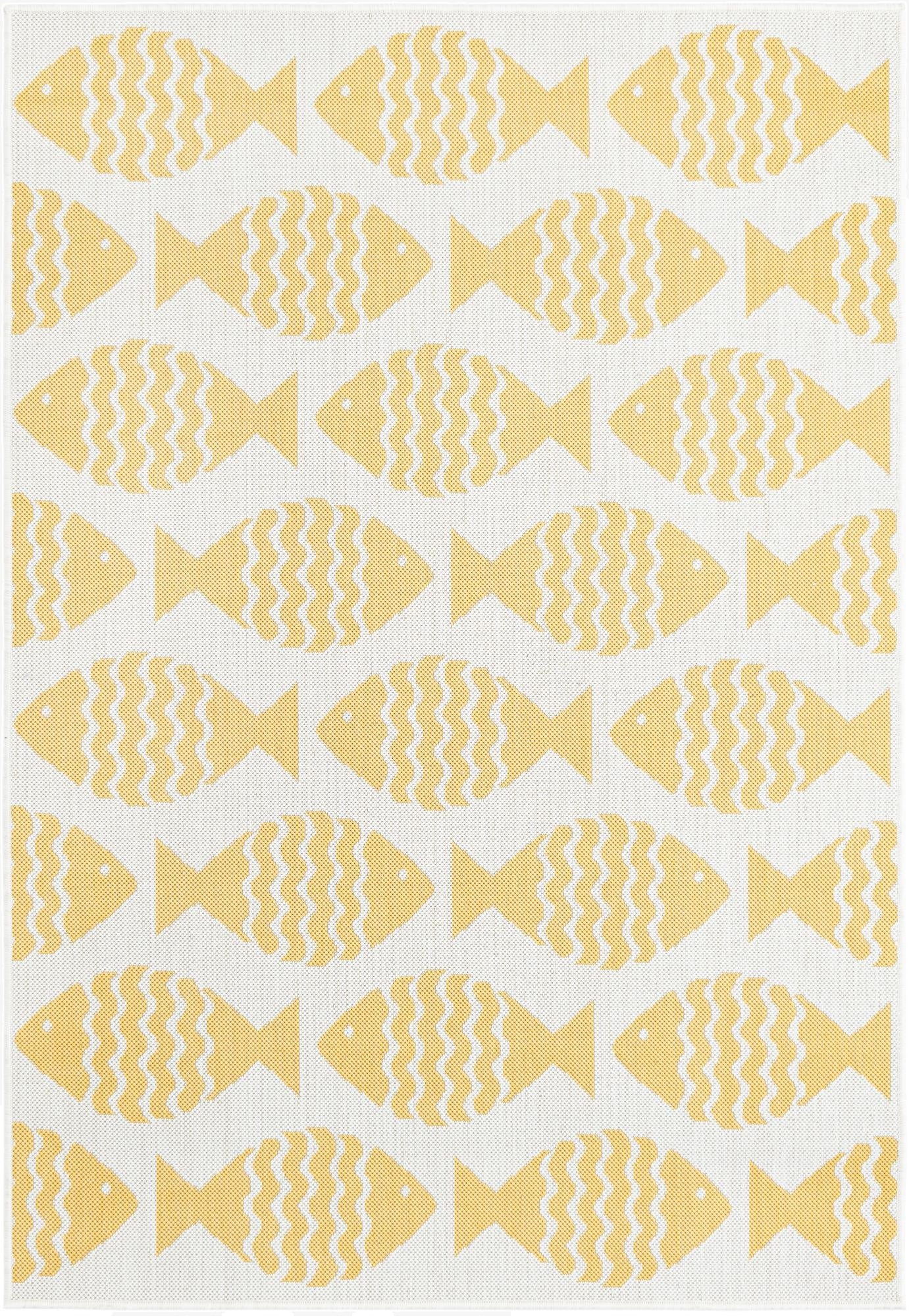 Primary image 4' 1 x 6' 1  Washable Coastal Indoor / Outdoor Rug