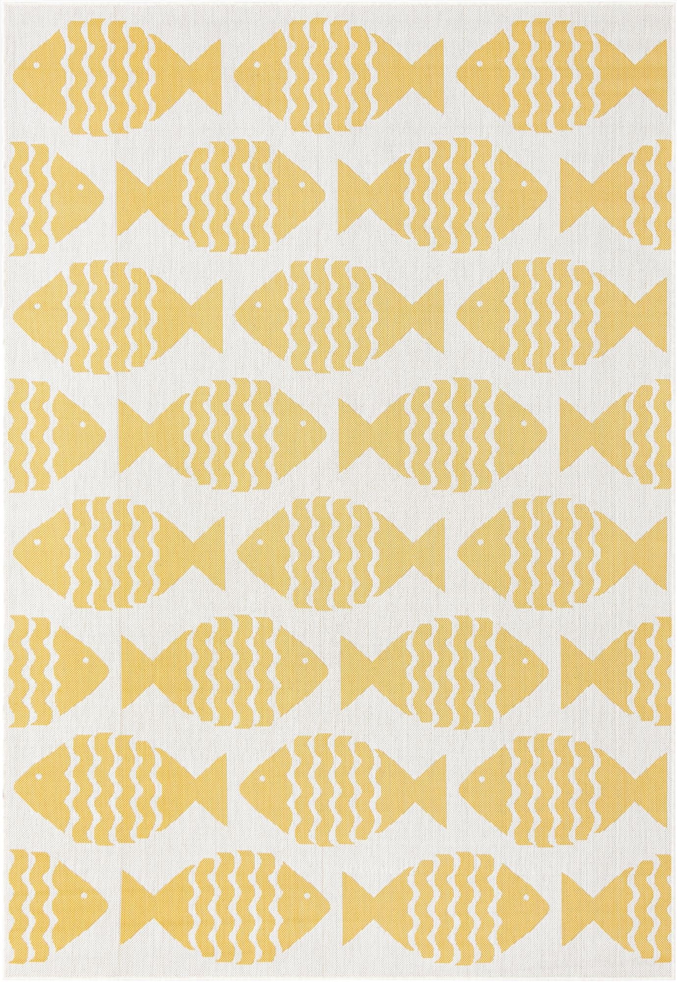 6' 1 x 9'  Washable Coastal Indoor / Outdoor Rug