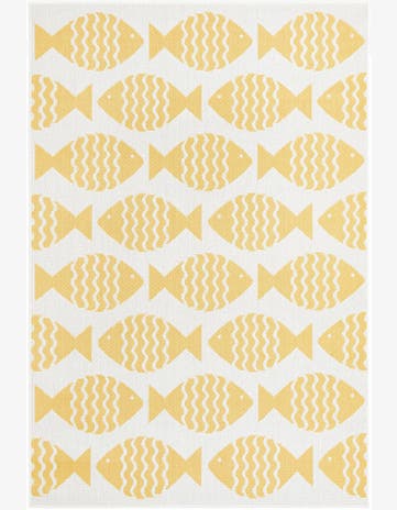 5' 3 x 8' Easy-Clean Coastal Indoor / Outdoor Rug