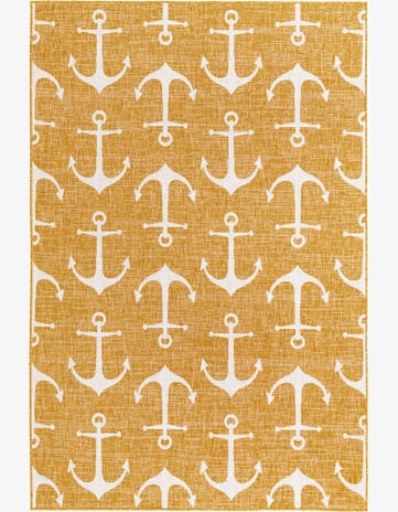 6' x 9' Easy-Clean Coastal Indoor / Outdoor Rug