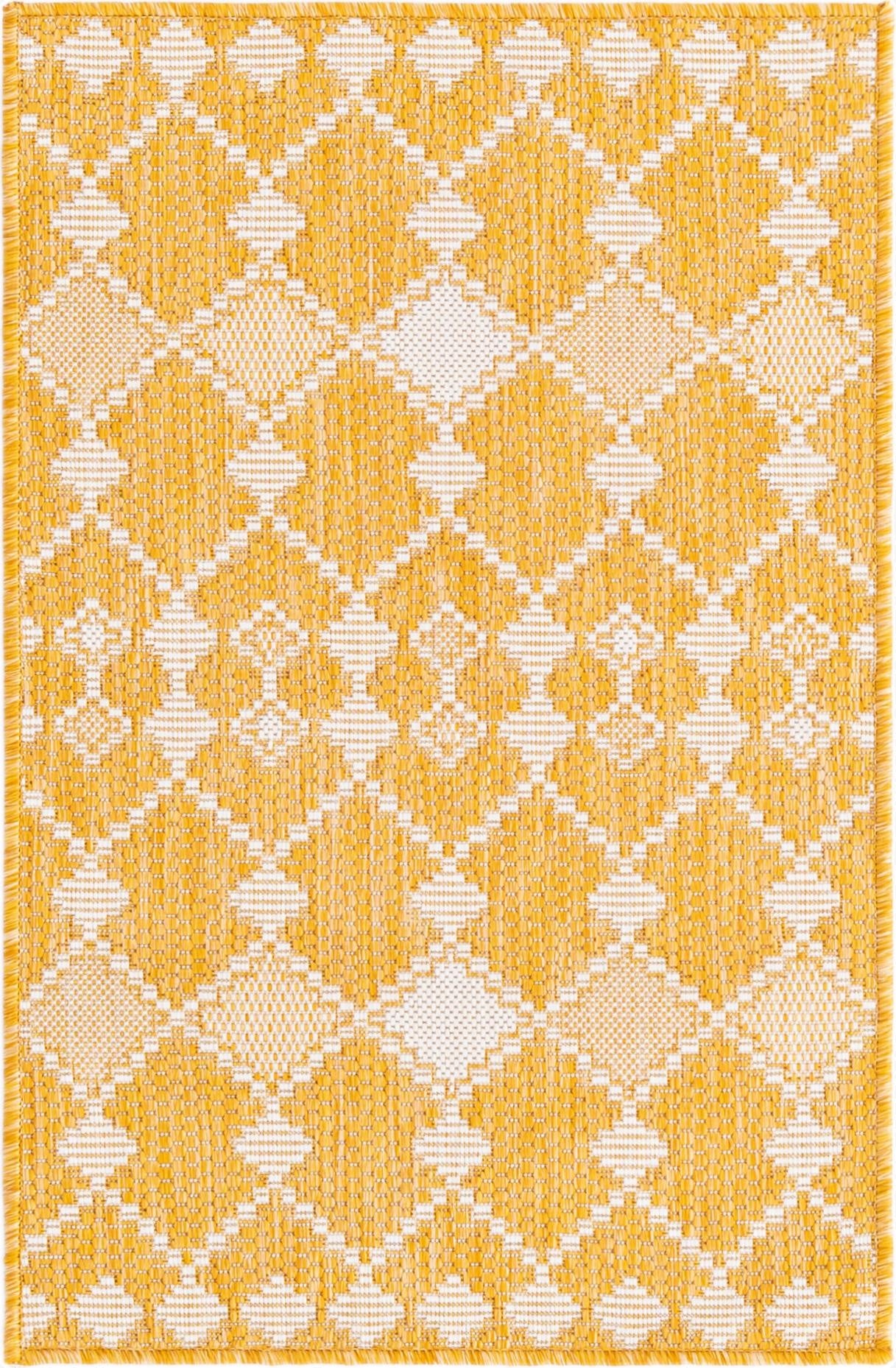 2' x 3' Washable Lattice Indoor / Outdoor Rug