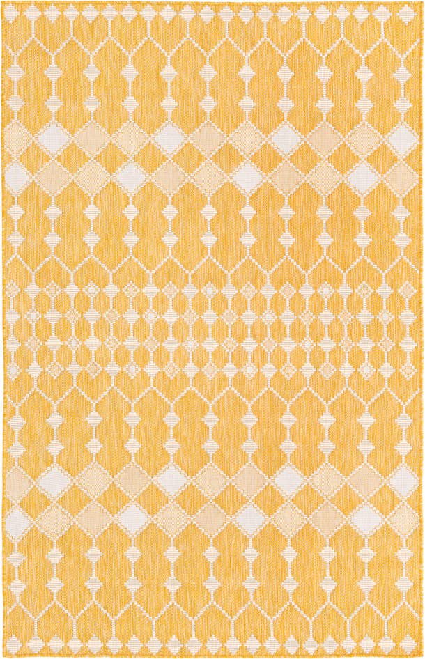 Detail image of 5' 3 x 8' Easy-Clean Trellis Indoor / Outdoor Rug