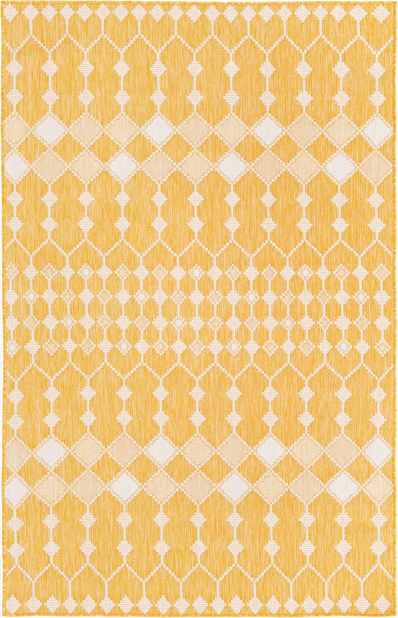 Primary image 5' 3 x 8'  Washable Trellis Indoor / Outdoor Rug