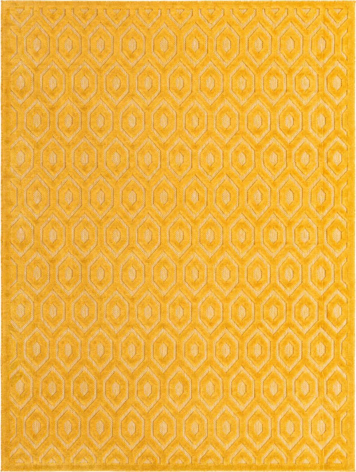 Detail image of 9' x 12' Easy-Clean Trellis Textured Indoor / Outdoor Rug