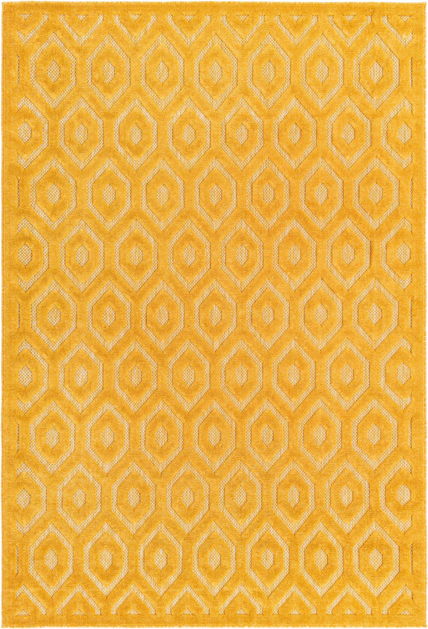 6' x 9' Easy-Clean Trellis Textured Indoor / Outdoor Rug