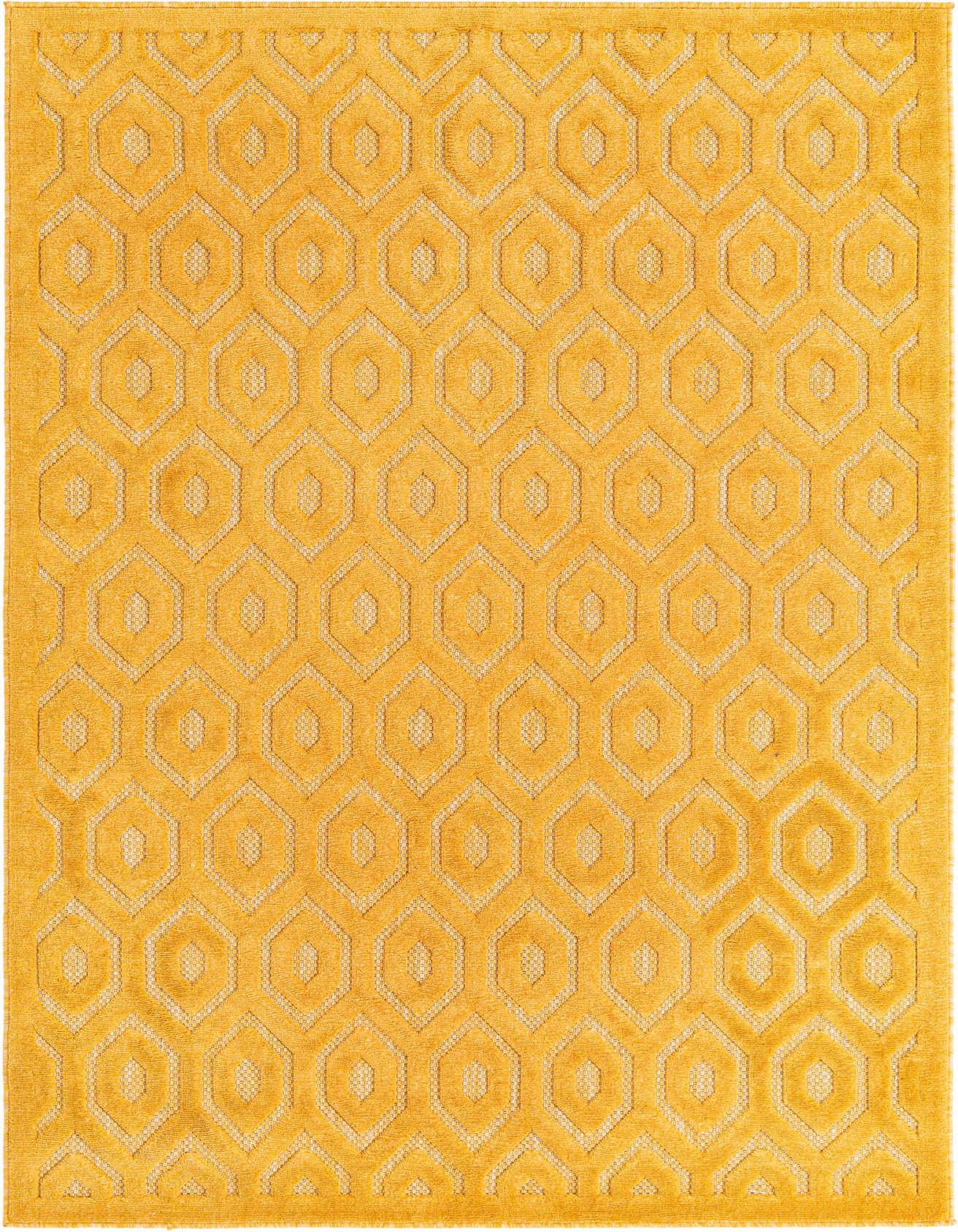 5' 3 x 8' Easy-Clean Trellis Textured Indoor / Outdoor Rug