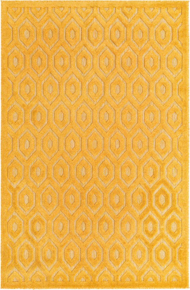 Detail image of 5' 3 x 8' Easy-Clean Trellis Textured Indoor / Outdoor Rug