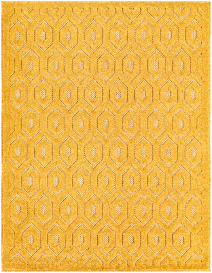 Detail image of 4' x 6' Easy-Clean Trellis Textured Indoor / Outdoor Rug