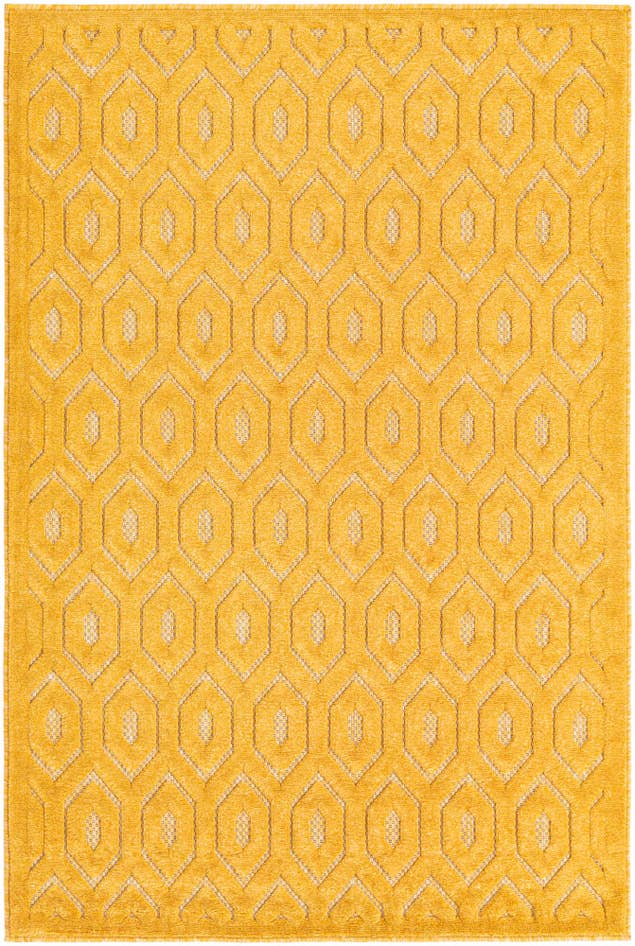 Detail image of 4' x 6' Easy-Clean Trellis Textured Indoor / Outdoor Rug