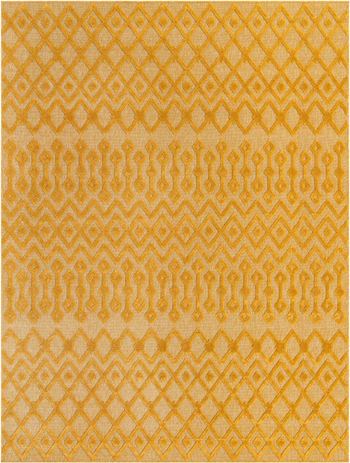 Detail image of 9' x 12' Easy-Clean Trellis Textured Indoor / Outdoor Rug