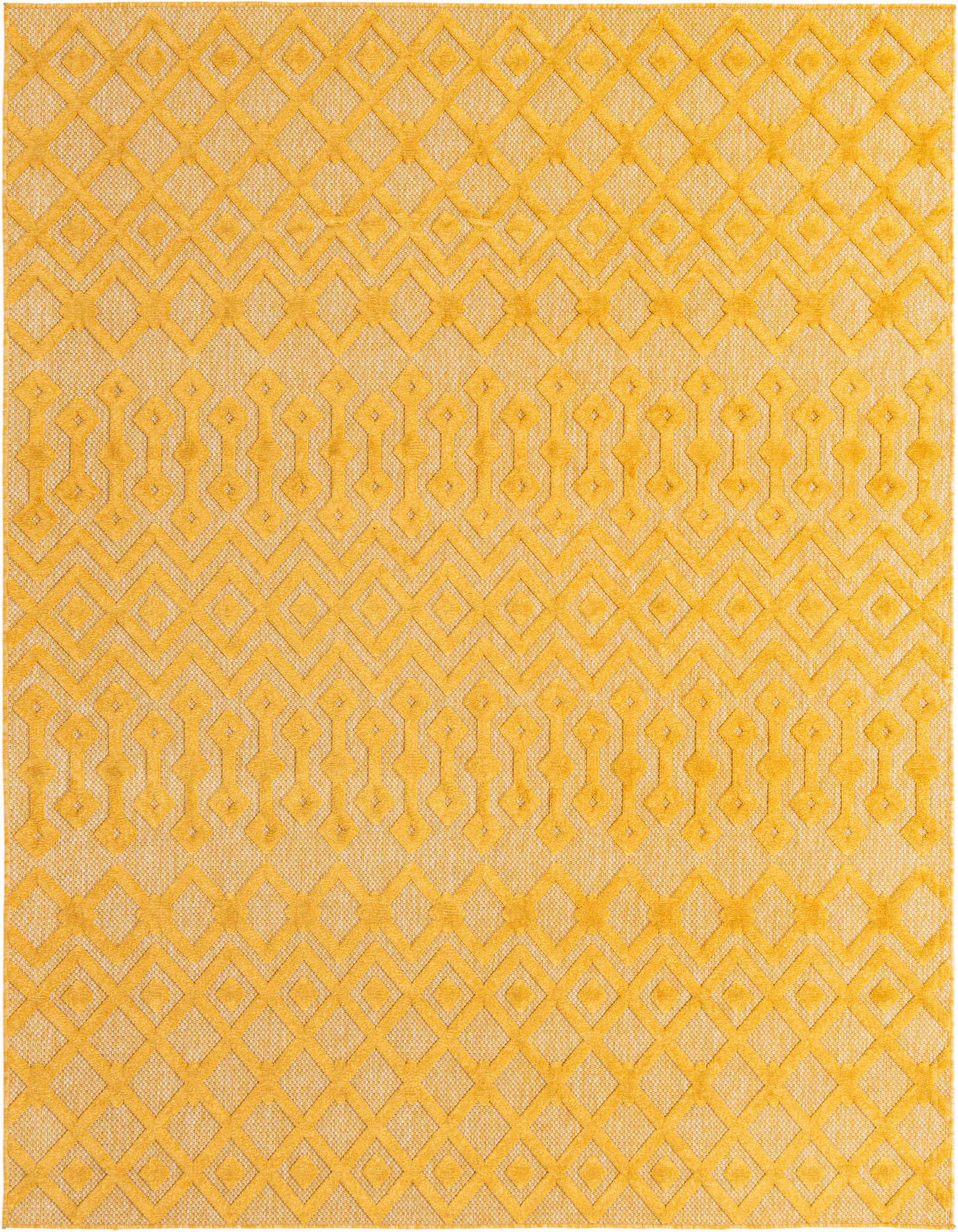 7' 10 x 10' Easy-Clean Trellis Textured Indoor / Outdoor Rug