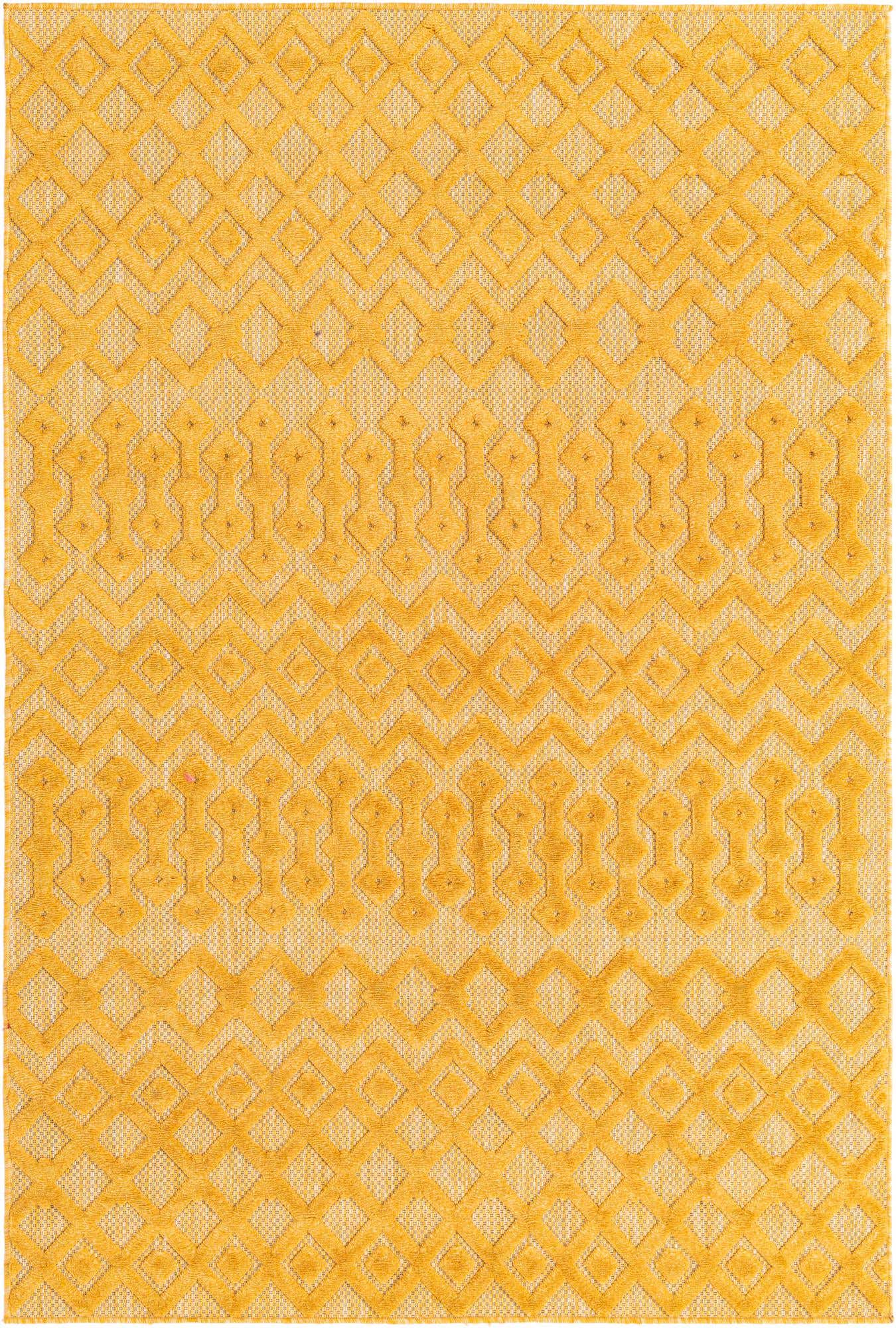 5' 3 x 8' Easy-Clean Trellis Textured Indoor / Outdoor Rug