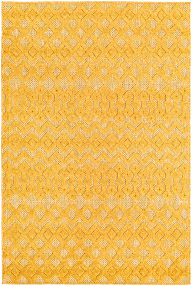 Detail image of 4' x 6' Easy-Clean Trellis Textured Indoor / Outdoor Rug