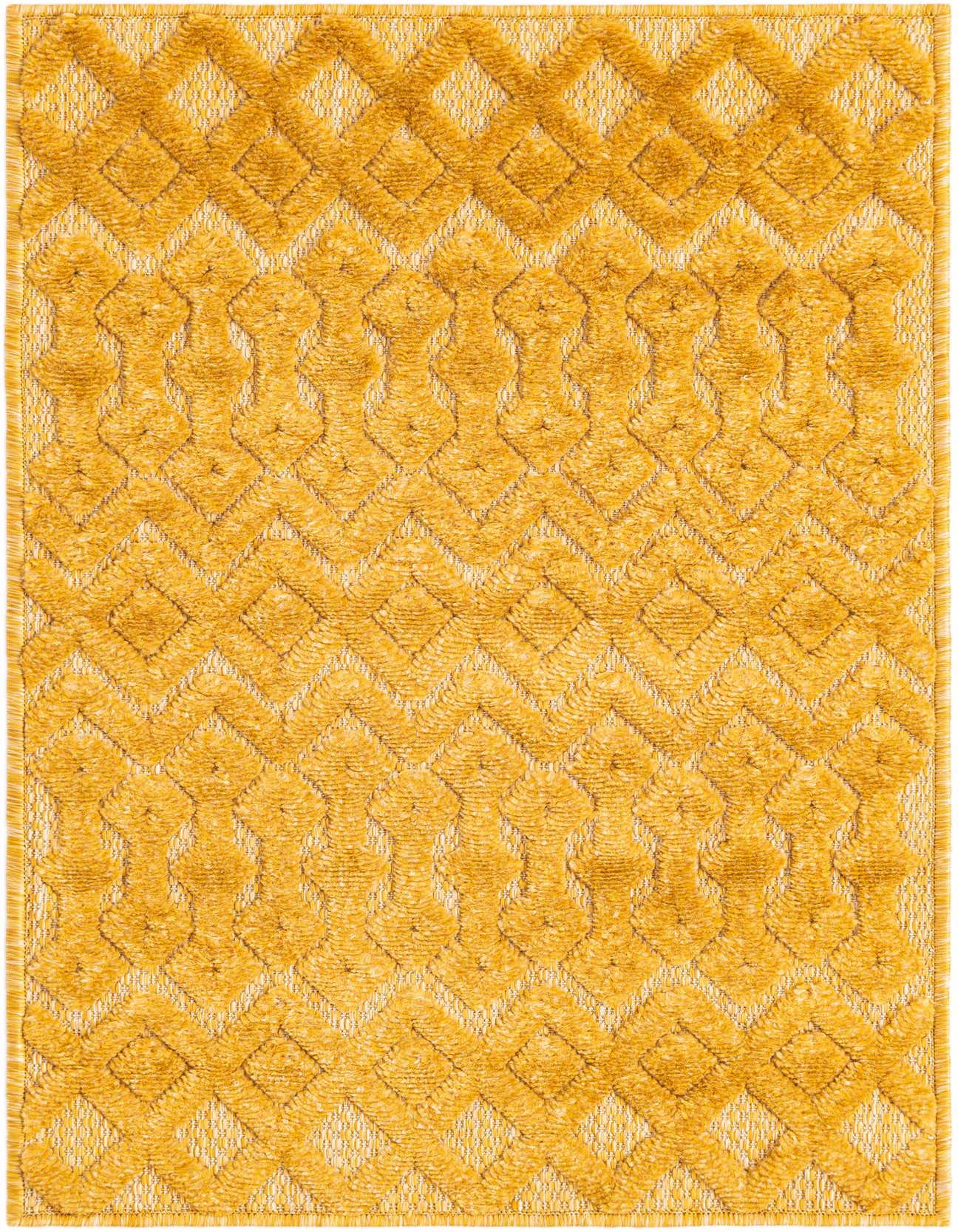 2' x 3' Easy-Clean Trellis Textured Indoor / Outdoor Rug