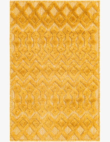 2' x 3' Easy-Clean Trellis Textured Indoor / Outdoor Rug