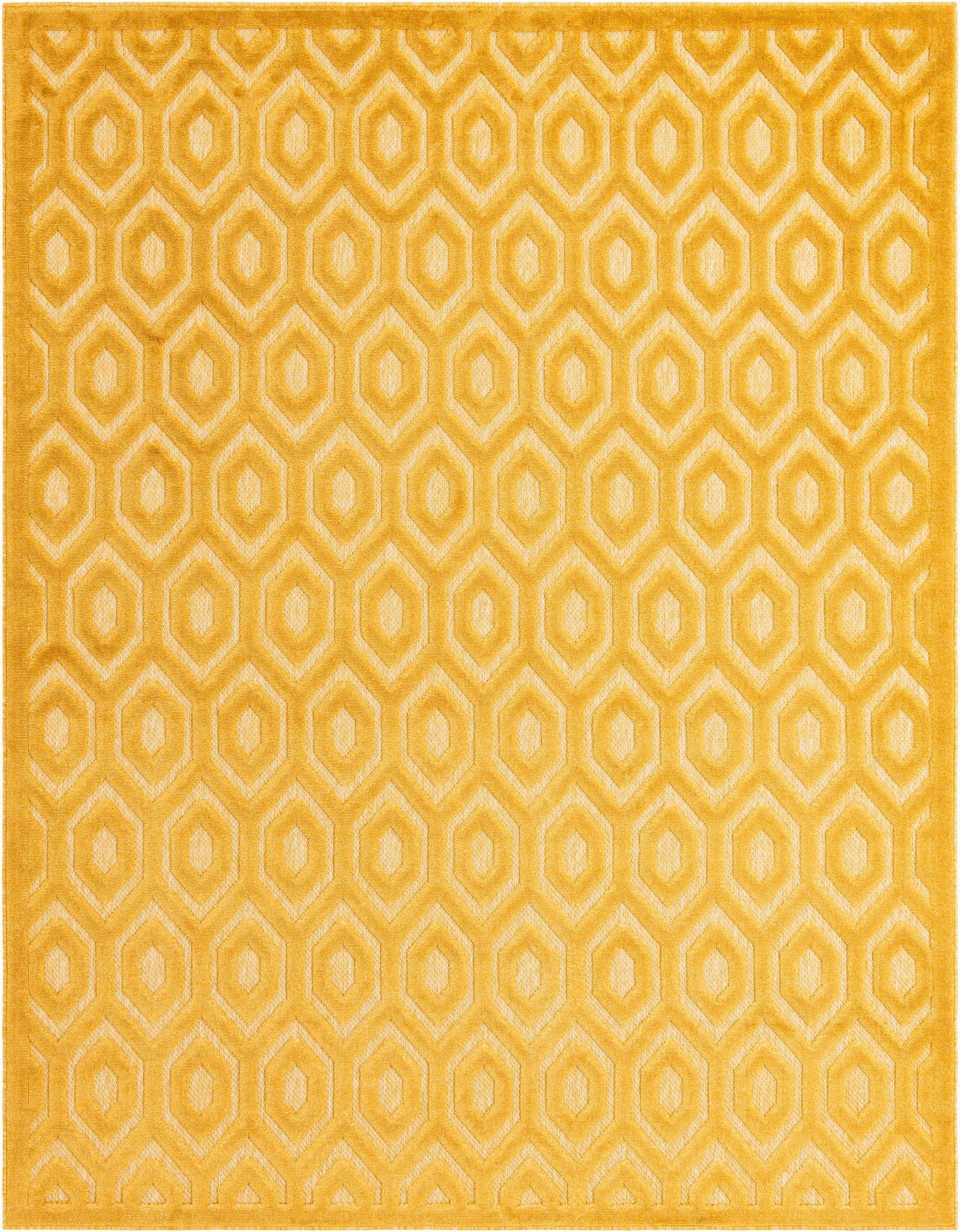 Primary image 7' 10 x 10'  Washable Trellis Textured Indoor / Outdoor Rug