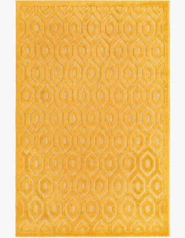 5' 3 x 8' Easy-Clean Trellis Textured Indoor / Outdoor Rug